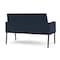 Lesro Mystic Lounge Reception Loveseat, Black, RF Blueberry Back, MD Ink Seat, RF Blueberry Arm Panels ML1501 - alternate 2